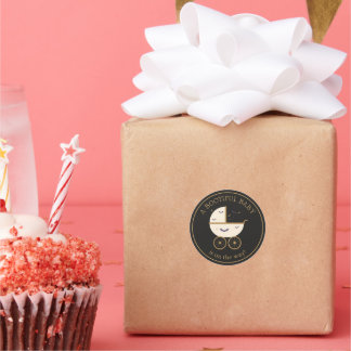 Halloween Baby Shower Bootiful Baby Runt Klistermärke