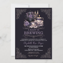 Halloween Baby Shower Bryggt Te Vintage Gotisk