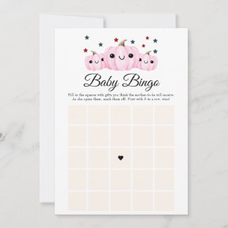 Halloween Baby Shower Cute Boo Baby Shower Bingo Inbjudningar