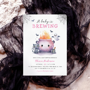 Halloween Baby Shower Cute Ghost Inbjudningar