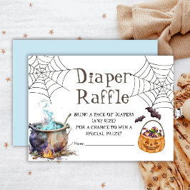 Halloween Baby Shower Diaper Raffle Boy Cute Tilläggskort