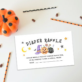 Halloween Baby Shower Diaper Raffle Insert Card Tilläggskort