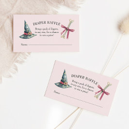 Halloween Baby Shower Diaper Raffle Insert Card Visitkort