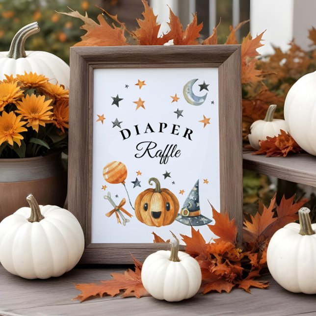 Halloween Baby Shower Diaper Raffle Sign Poster (Skapare uppladdad)