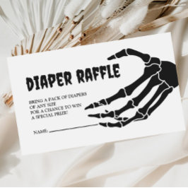 Halloween Baby Shower Diaper Raffle Tilläggskort