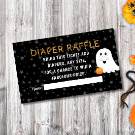 Halloween Baby Shower Diaper Raffle Tilläggskort