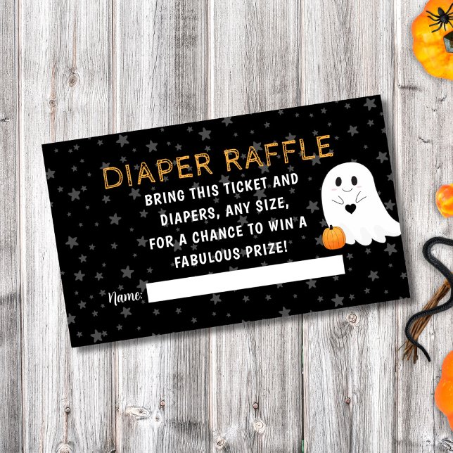 Halloween Baby Shower Diaper Raffle Tilläggskort (Skapare uppladdad)