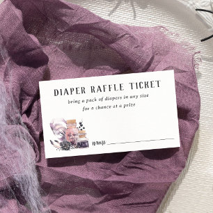 Halloween Baby Shower Diaper Raffle Tilläggskort