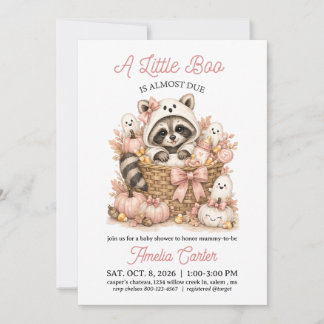 Halloween Baby Shower En liten Boo är på väg tvätt Inbjudningar