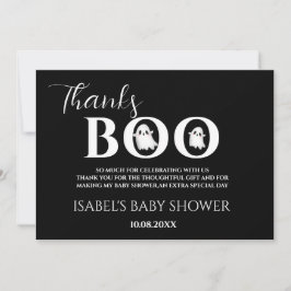 Halloween Baby Shower Ett litet Boo Tackkort Tack Kort