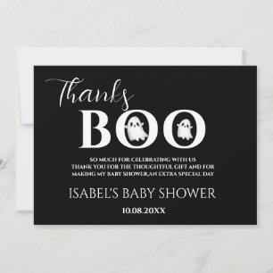 Halloween Baby Shower Ett litet Boo Tackkort Tack Kort