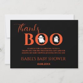 Halloween Baby Shower Ett litet Boo Tackkort Tack Kort