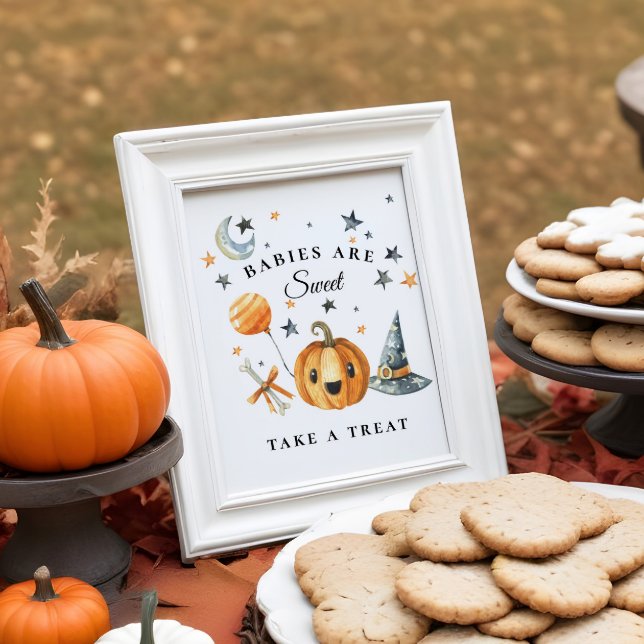 Halloween Baby Shower Favor Sign Little Boo Poster (Skapare uppladdad)