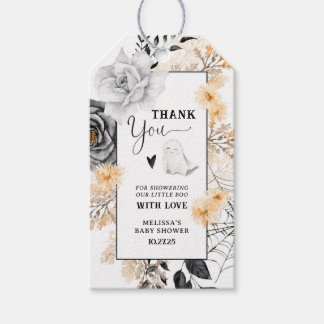 HALLOWEEN Baby Shower Favor Taggar, en liten boo Presentetikett