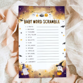 Halloween Baby Shower Game Baby Ord Scramble Game