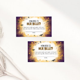 Halloween Baby Shower Game Hur Stor är Hennes Mage Tilläggskort