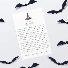 Halloween Baby Shower Game Witch som känner till M