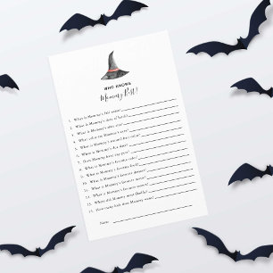 Halloween Baby Shower Game Witch som känner till M