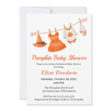 Halloween Baby Shower Girl | Little Witch Pumpkin