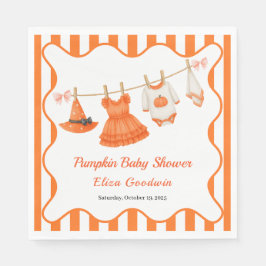 Halloween Baby Shower Girl | Little Witch Pumpkin Pappersservett
