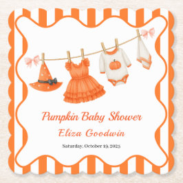 Halloween Baby Shower Girl | Little Witch Pumpkin Underlägg Papper