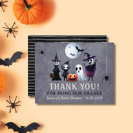 Halloween Baby Shower Haunted Village Tack Kort