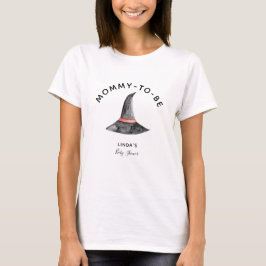 Halloween Baby Shower Häxa hatt Mamma på väg T Shirt
