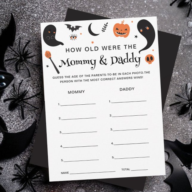 Halloween Baby Shower hur gammalt de spelade kort (Skapare uppladdad)