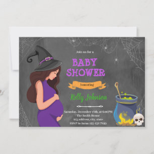 Halloween baby shower inbjudan