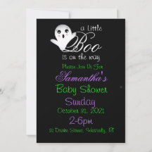 Halloween Baby Shower Inbjudan