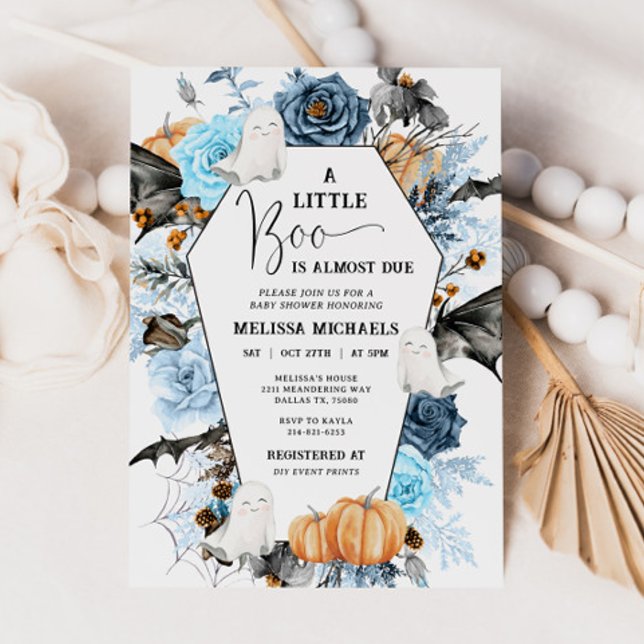HALLOWEEN Baby Shower-inbjudan, en liten boo Inbjudningar (Skapare uppladdad)
