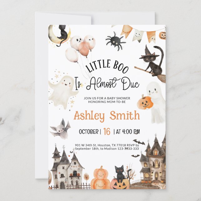 Halloween Baby Shower-inbjudan Inbjudningar (Framsida)