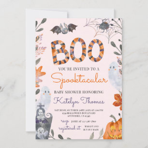 Halloween Baby Shower-inbjudan med Spöken Inbjudningar