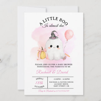 Halloween Baby Shower-inbjudan | Söta lilla Boo Inbjudningar