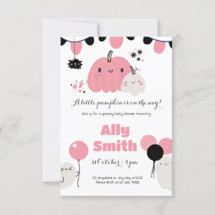 Halloween Baby Shower Inbjudningar