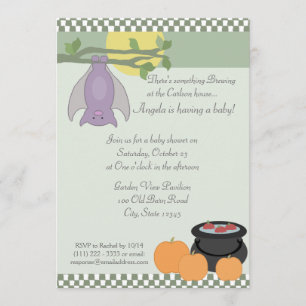 Halloween Baby Shower Inbjudningar