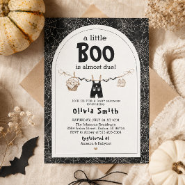 Halloween baby shower inbjudningar