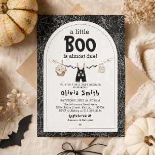 Halloween baby shower inbjudningar