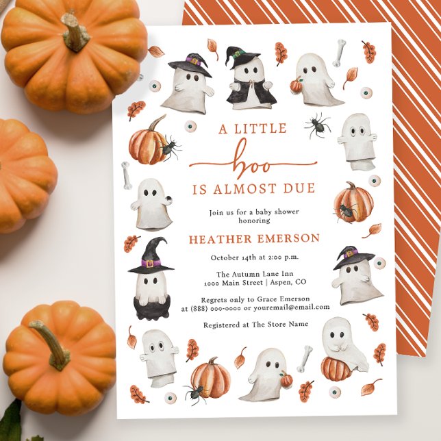 Halloween Baby Shower Inbjudningar (Halloween Baby Shower Invitation
)