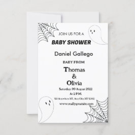 Halloween Baby Shower Inbjudningar