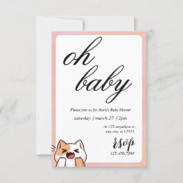 Halloween Baby Shower Inbjudningar