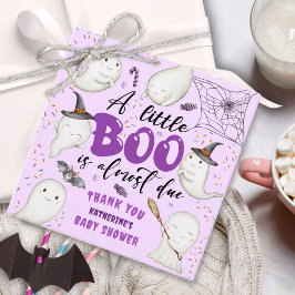 Halloween Baby Shower Lila Girl Girl Cute Little B Gåvor Etiketter