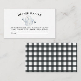 Halloween Baby Shower Little Boo Diaper Raffle Tilläggskort