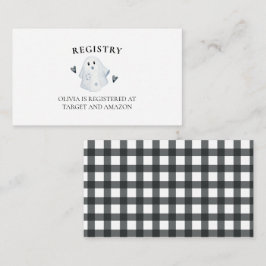 Halloween Baby Shower Little Boo Registry Tilläggskort