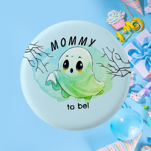 Halloween-baby shower med blå tema söta födelsedag knapp