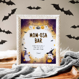 Halloween Baby Shower Mimosa Pub-tecken Poster