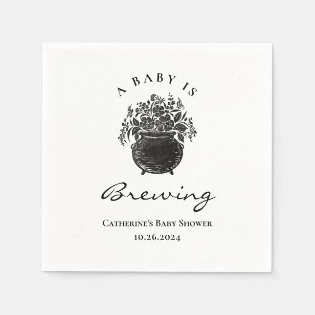 Halloween Baby Shower Napkins Pappersservett (Framsidan)