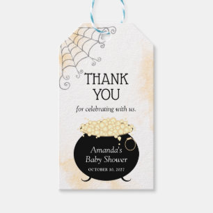 Halloween Baby Shower Neutralt Witch Brew Tack Presentetikett