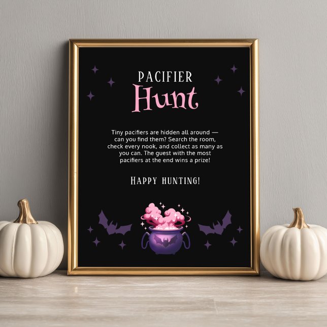 Halloween Baby Shower Pacifier Hunt Game Poster (Skapare uppladdad)