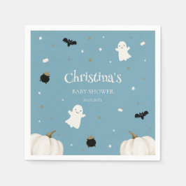 Halloween Baby Shower Pastel Blue Pappersservett